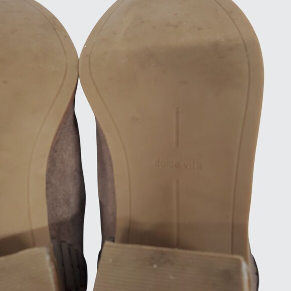 Dolce Vita Suede Ankle Booties Taupe 8.5 M Womens Casual Chic - Picture 9 of 11